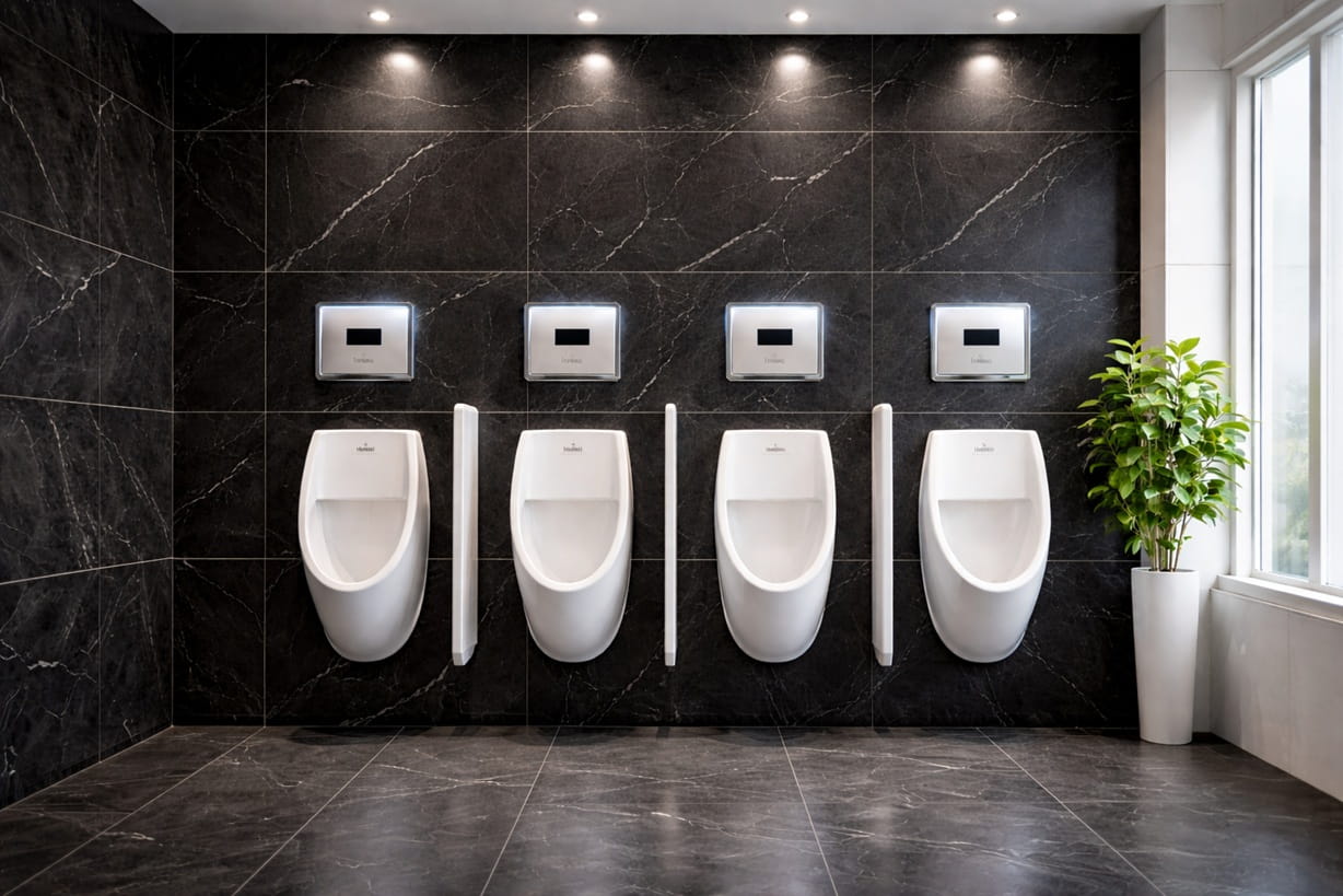 Ceramic urinal collection image for modern commercial restroom specification